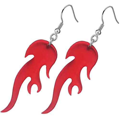 TOPPERFUN Flammen-ohrringe Für Damen Kreative -ohrringe Als Kostüm-requisite Langlebiger Ohrschmuck Für Halloween Geburtstag Und Festivals von TOPPERFUN