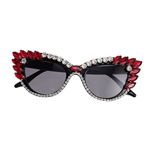 TOPPERFUN 1Paar Rhinestone Design Sonnenbrille für Frauen Eyewear für Sommerpartys UV Schutz Leichtes und Langlebiges PC Material Einzigartiges und Accessoire TOPPERFUN 1Paar Rhinestone Design Sonnenbrille für Frauen Eyewear für Sommerpartys UV Schutz Leichtes und Langlebiges PC Material Einzigartiges und Accessoire von TOPPERFUN