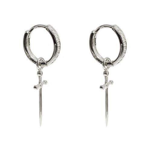 TOPPERFUN Runde Schleife Strass Ohrringe Mit Anhänger Für Damen Mädchen Baumelnde Ohrhänger Als Schmuck Für Geburtstag Weihnachten von TOPPERFUN