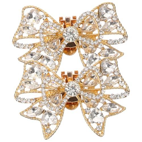 TOPPERFUN 1Paar Schuhclips mit Schleifen Design Abnehmbare Schuhschnallen für Damen Hochzeitsschuh Zubehör Elegantes Accessoire Gefertigt von TOPPERFUN