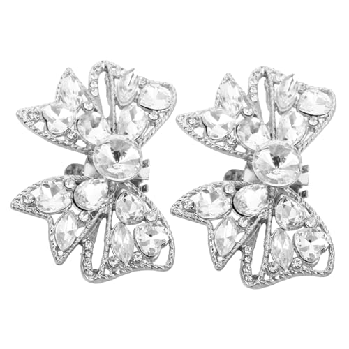 TOPPERFUN 1Paar Schuhschmuck Clips mit Strass Abnehmbare Schuhschnallen für Frauen Schuhdekoration für Pumps und Sandalen Luxuriöses Design für Besondere Anlässe von TOPPERFUN