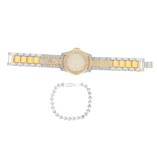 TOPPERFUN 1Satz Armbanduhr Armbandset für Frauen Besetzt mit Strasssteinen Leicht Verstellbar zu Besonderen Anlässen Wie Weihnachten Valentinstag TOPPERFUN 1Satz Armbanduhr Armbandset für Frauen Besetzt mit Strasssteinen Leicht Verstellbar zu Besonderen Anlässen Wie Weihnachten Valentinstag von TOPPERFUN