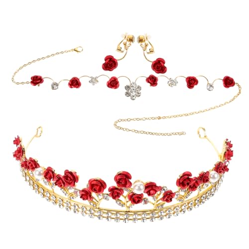 TOPPERFUN 1Satz Teiliges mit Ohrringen Halskette Elegantes Diadem für Prinzessinnen Geburtstagsfeiern Feierlichkeiten Langlebig für Kleine von TOPPERFUN