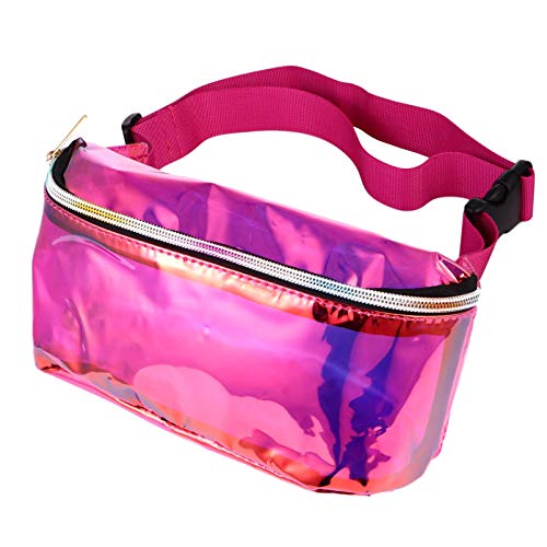 TOPPERFUN 1Stück Damen PVC Transparente Umhängetasche Gürteltasche für Outdoor Aktivitäten Sicherer Reißverschluss Breiter Schultergurt für Komfort von TOPPERFUN