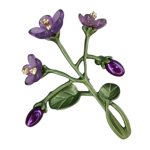 TOPPERFUN Lilafarbene Brosche Aus Legierung Stilvolle Gillyflower Anstecknadel Violette Blume Für Kleidung Und Accessoires Dekoration Für Damen Für Hochzeiten Partys Und Besondere Anlässe von TOPPERFUN