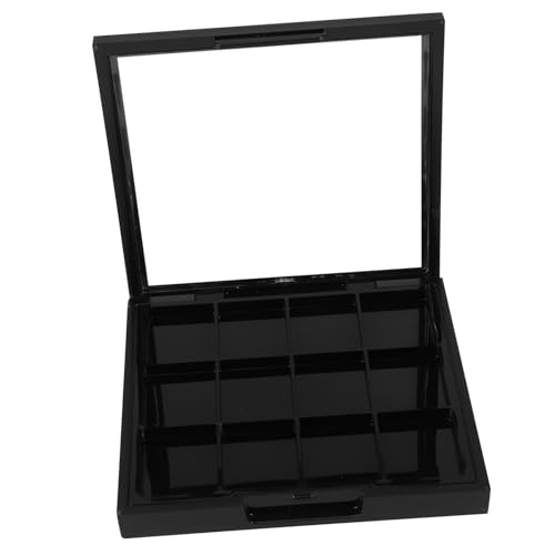 TOPPERFUN 1Stück Leere Lidschatten Palette mit Fächern für DIY Augen Make Up Aufbewahrung für Anfänger und Fortgeschrittene mit Fenster Vielseitig Einsetzbar von TOPPERFUN