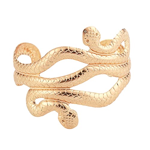 TOPPERFUN 1Stück Punk Metallarmreif im Schlangenstil Übertreibender Armschmuck für Damen und Herren Kreatives Design für Freunde und Familie Langlebig und Leicht Tragbar von TOPPERFUN