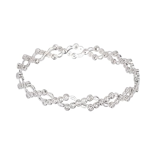 TOPPERFUN 1Stück Stylischer Ringarmband für Frauen Dehnbarer Ring Hochwertigem Silberfarbenem Material mit Perfektes TOPPERFUN 1Stück Stylischer Ringarmband für Frauen Dehnbarer Ring Hochwertigem Silberfarbenem Material mit Perfektes von TOPPERFUN