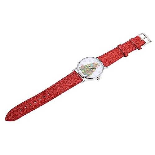 TOPPERFUN 1stück Neuer Titel Damen Armbanduhr Mit Weihnachtsbaum-Muster Stilvolle Quarzuhr Für Frauen Rotes Lederarmband Leicht Und Elegant Für Festivals Und Fünf-Punkte-Beschreibung TOPPERFUN 1stück Neuer Titel Damen Armbanduhr Mit Weihnachtsbaum-Muster Stilvolle Quarzuhr Für Frauen Rotes Lederarmband Leicht Und Elegant Für Festivals Und Fünf-Punkte-Beschreibung von TOPPERFUN