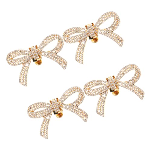 TOPPERFUN 2 Paare Abnehmbare Strass Schuhclips Bling Blumen Schuhschmuck für Damen High Heels Sandalen Metall Schuhdekoration Schuhschnallen Zubehör von TOPPERFUN