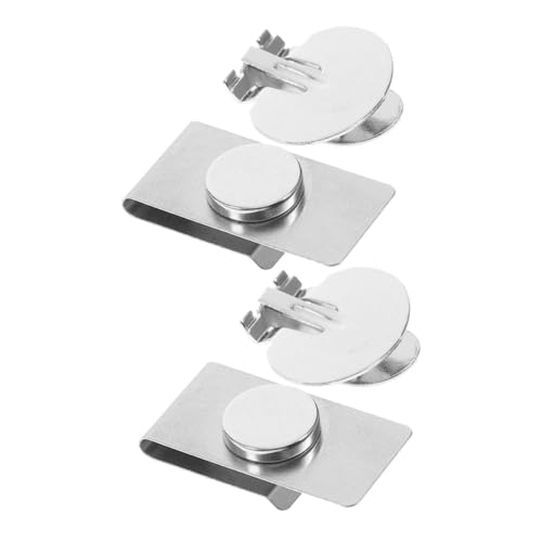 TOPPERFUN 2 Paare Magnetische Krawattenklammer Unsichtbare Rutschfeste Krawattenhalter mit Magnetverschluss für Einen Professionellen Look und Faltenfreie Krawatten von TOPPERFUN