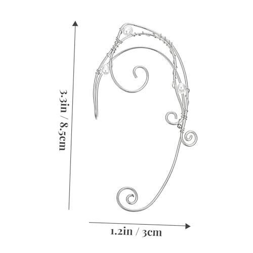 TOPPERFUN 2 Paare Ohrclips für Damen Goldene Schmetterling Ohrmanschetten und Silberne Elfen Ohrklemmen Leichte Glänzende Ear Clip Schmuck für Teenager und Frauen Festliche und Alltagsmode von TOPPERFUN