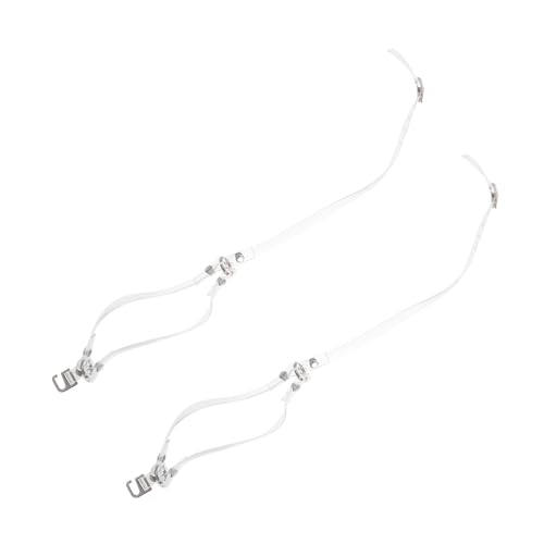 TOPPERFUN 2 Paare Verstellbare PU Schuhriemen für High Heels Anti rutsch Schnürsenkel mit Dreieckigem Design Strapazierfähige Fersenbänder für Damen Transparente Anti lose Absätze Zubehör von TOPPERFUN