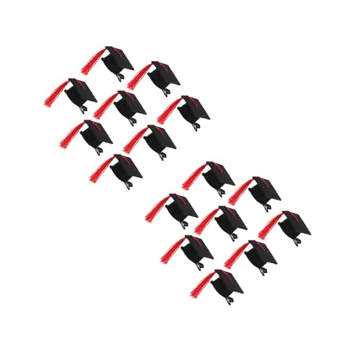 TOPPERFUN 2 Sätze Bachelor's Cap Hairpin Clips Absolventen Party Haarschmuck Zubehör Dekoration Abschlussfeier Haarspange Abschlusselemente Kopfbedeckung Vlies 8 Stücke * 2 von TOPPERFUN