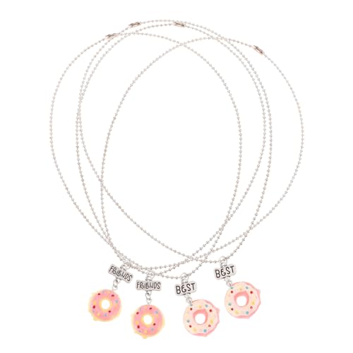 TOPPERFUN 2sätze Donut Anhänger Halskette Für Freundin Kindergeburtstag Freundschaft Schmuck Aus Legierung Mit Cartoon Anhänger Für Mädchen von TOPPERFUN