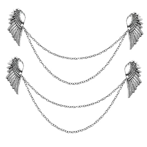 TOPPERFUN 2 Sätze Kettenbroschen Für Damen Antik Silber Anstecknadeln Vielseitig Als Kragenclip Pullover Brosche Und Für Formelle Und Anlässe 2 Stück * 2 TOPPERFUN 2 Sätze Kettenbroschen Für Damen Antik Silber Anstecknadeln Vielseitig Als Kragenclip Pullover Brosche Und Für Formelle Und Anlässe 2 Stück * 2 von TOPPERFUN
