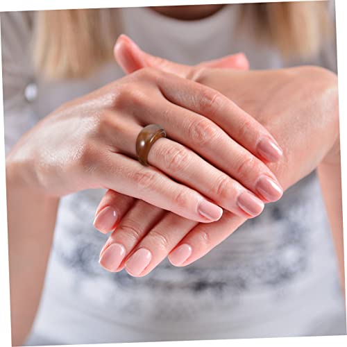 TOPPERFUN 2 Sätze Teiliges Bunter Dicker Ringe Resin Für Damen Vintage Knöchel Und Finger Joint Ringe Modischer Schmuck Und Hautfreundlich 12 Stück * 2 von TOPPERFUN