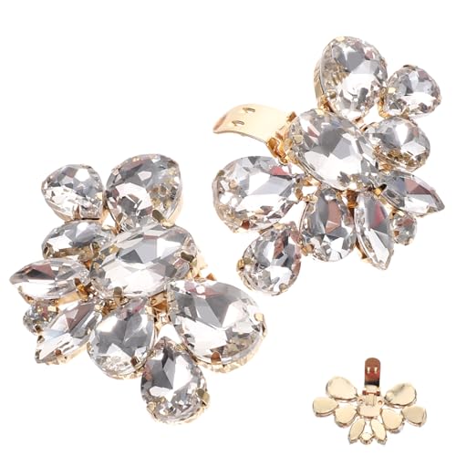 TOPPERFUN 2 Stck Abnehmbare funkelnde Schuhclips Damenschuh Buckles Hochzeitsschmuck für High Heels und Elegante Schuhe Langlebige Dekoration aus Sicherem Legierungs material von TOPPERFUN