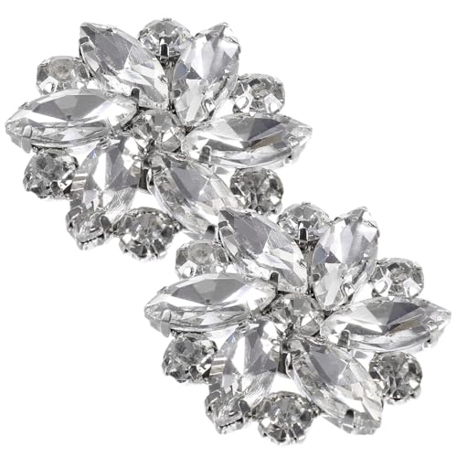 TOPPERFUN 2 Stck Blüten Schuhclips Hochzeitsschuh Schmuck Abnehmbar Elegant Deko Damen Pumps Party Brautschuh Zubehör von TOPPERFUN