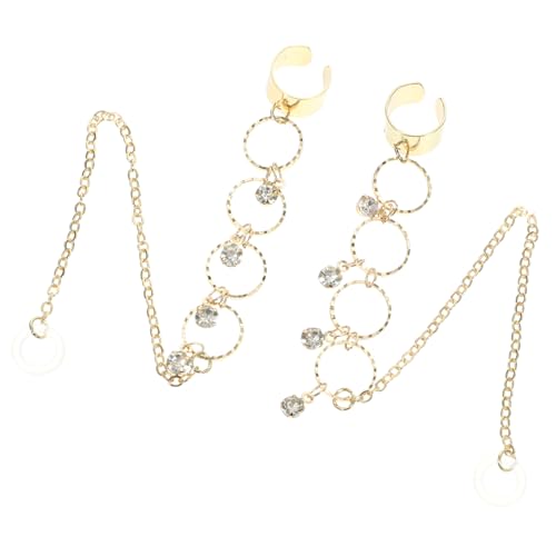 TOPPERFUN 2 Stck Metallringe Ohrclips Ohrringe Kabellos Anti verlust Ohrschmuck für kabellose Kopfhörer Modische Ohrklemme mit Dekorativem design Langlebig und Vielseitig für Party und von TOPPERFUN