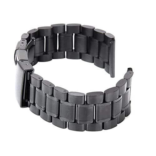 TOPPERFUN 2 Stück Armband für Uhren mit Geradem Ende und Ersatz Federstege Strapazierfähig und Schwarz Austausch Beschädigter Armbänder von TOPPERFUN