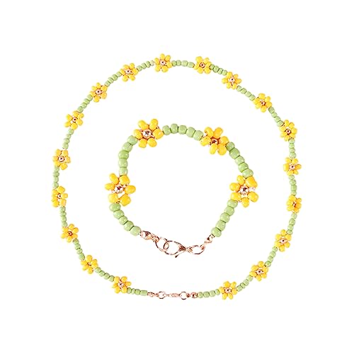 TOPPERFUN 2 Stück Armband und Halsketten Set aus Acrylperlen mit Erdbeer Anhänger Bunte Diy Schmuck Bastelset für Mädchen Handgefertigt für Schule Party und Tägliche Kleidung von TOPPERFUN