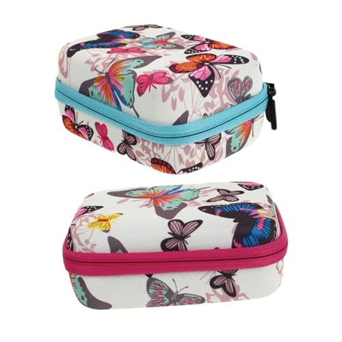 TOPPERFUN 2 Stück Aufbewahrungstasche für Ätherische Öle 15ml Tragbar Kleiner Organizer für Reisen Robuster Stoff mit Fächern Schutz von TOPPERFUN