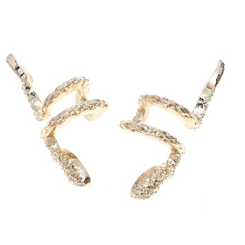 TOPPERFUN 2 Stück Bohemian Snake Shape Ohrclips Kreative Ohrklammern für Damen Modischer Ohrschmuck Piercing als für Frauen von TOPPERFUN