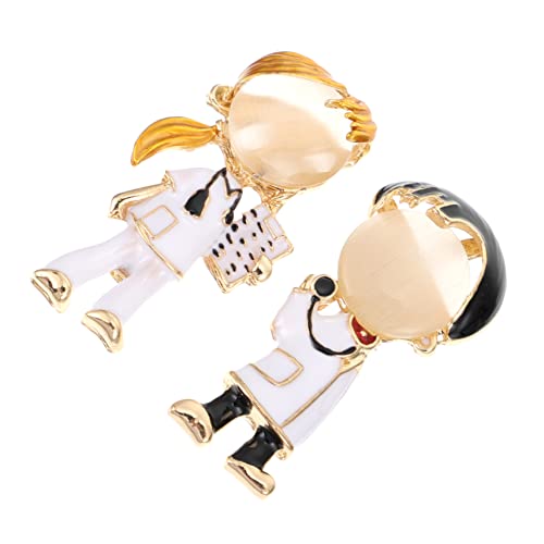 TOPPERFUN 2 Stücke Cartoon Animation Broschen für Krankenschwestern Emaille Brosche Kinder Brosche Kreatives Design Leicht und Tragbar von TOPPERFUN