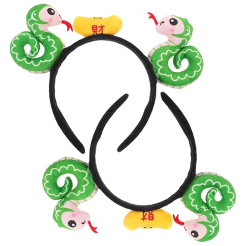 TOPPERFUN 2 Stück Damen Haarreif mit Niedlichem Schlangen Design Plüsch Kopfschmuck für Kostümpartys für Halloween und Neujahr Bequem und Langlebig von TOPPERFUN