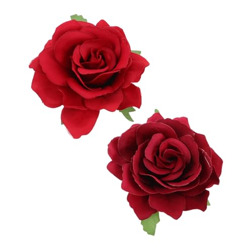 TOPPERFUN 2 Stück Dekorative Blumen Haarclips für Mädchen Stilvolle Haarschmuck Accessoires für Hochzeiten Partys und Täglichen Gebrauch von TOPPERFUN