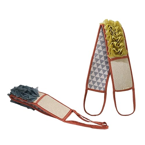 TOPPERFUN 2 Stück Doppelseitige Rückenreinigungstücher Exfolierende Badetücher für Effektive Hautreinigung für Körperpeeling und Entspannung zu Hause von TOPPERFUN