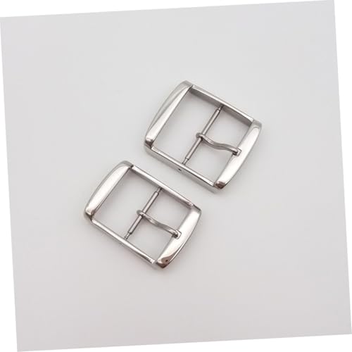 TOPPERFUN 2 Stück Edelstahl Uhrverschluss für Herren Damen Robuste Polierte Schließe Kompatibel mit Leder Silikon Uhrenarmbändern Einfache Anbringung Langlebiges Uhrenzubehör Silber von TOPPERFUN