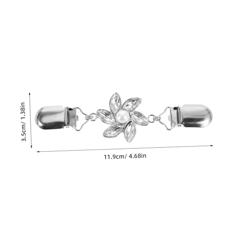 TOPPERFUN 2 Stück Elegante Water diamond Schalclips für Damen Vintage Strickjacken Kleid clips mit Funkelnden Strasssteinen Vielseitige Halshaltering Shirt clips zur Stilvollen Fixierung von TOPPERFUN