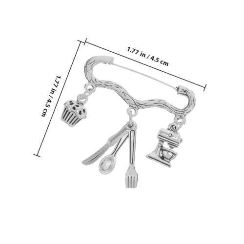 TOPPERFUN 2 Stück Exklusive Bäckerbroschen aus Zinklegierung Langlebige Küchenanhänger für Bäcker und Konditoren Stilvolle Backzubehör Pins als Geschenk für Chef und Backliebhaber von TOPPERFUN