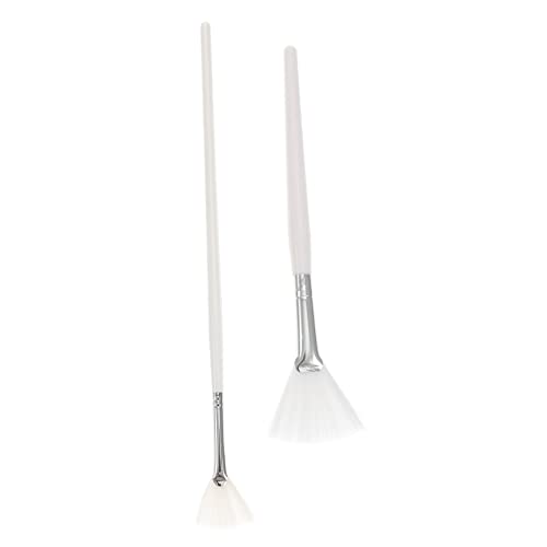 TOPPERFUN 2 Stück Fan Gesichtsmaske für Hautpflege Wiederverwendbar Sanfte Borsten für Schlammmasken Einfach zu Reinigen von TOPPERFUN