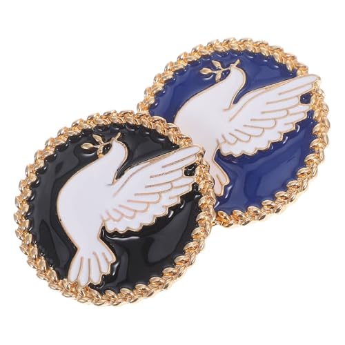 TOPPERFUN 2 Stück Friedenstauben Brosche Friedenstaube Anstecknadel Friedenstaube Blazer Herren Damen Broschen Hochzeitsschmuck Brustabzeichen Tauben Anstecker Mode Brosche von TOPPERFUN