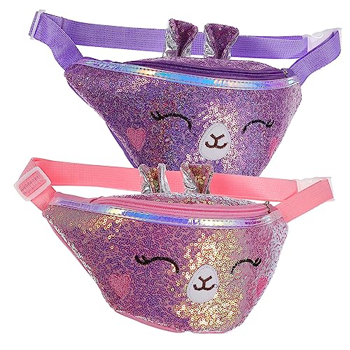 TOPPERFUN 2 Stück Glitzernde Bauchtaschen für Kinder Verstellbare Gürteltaschen mit Pailletten Süße Umhängetaschen für Mädchen für Reisen und Freizeit TOPPERFUN 2 Stück Glitzernde Bauchtaschen für Kinder Verstellbare Gürteltaschen mit Pailletten Süße Umhängetaschen für Mädchen für Reisen und Freizeit von TOPPERFUN