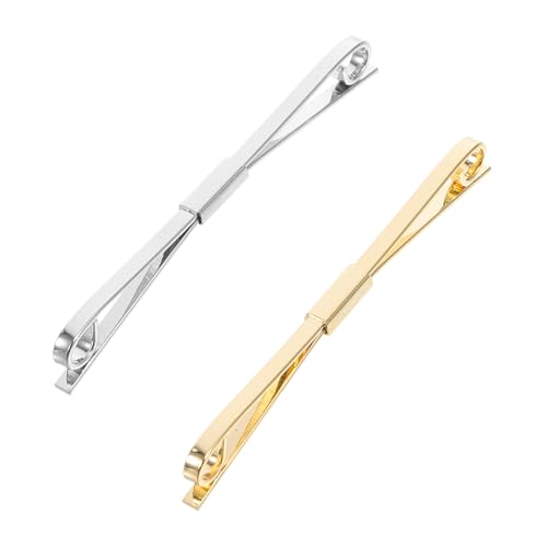 TOPPERFUN 2 Stück Kupfer Cardigan Clips Chic Kragen Clip Brosche für Kleidung Robuste und Langlebige Modeaccessoires Gold und Silber von TOPPERFUN