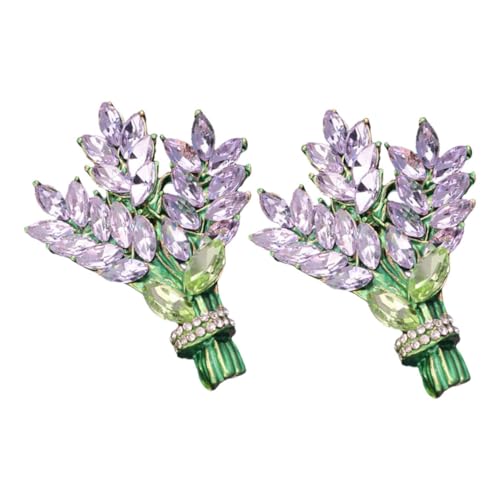 TOPPERFUN 2 Stück Lavendel Bouquet Brosche Hochwertige Vintage Anstecknadel für Damen Blumenbrosche für Kleidung Handwerkskunst und Retro Design TOPPERFUN 2 Stück Lavendel Bouquet Brosche Hochwertige Vintage Anstecknadel für Damen Blumenbrosche für Kleidung Handwerkskunst und Retro Design von TOPPERFUN