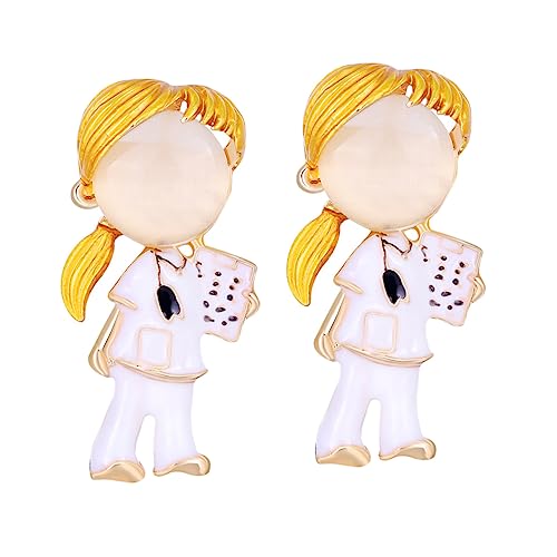TOPPERFUN 2 Stück Mädchen Krankenschwester Brosche Adorable Anstecknadel Zinklegierung für Kleidung Pullover und Schal Stilvolle Accessoires für Frauen TOPPERFUN 2 Stück Mädchen Krankenschwester Brosche Adorable Anstecknadel Zinklegierung für Kleidung Pullover und Schal Stilvolle Accessoires für Frauen von TOPPERFUN