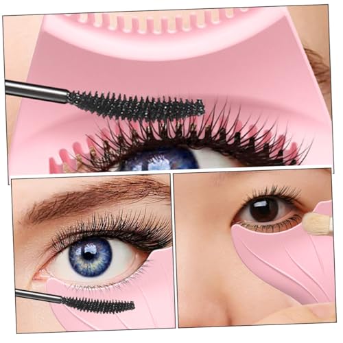 TOPPERFUN 2 Stück Make up Wimpernhilfe Mascara Applikator Schutz Silikon Kompakt Tragbar mit Zwei Bürstendichten für Präzises Auftragen Langlebig und Praktisch für Anfänger und Private von TOPPERFUN