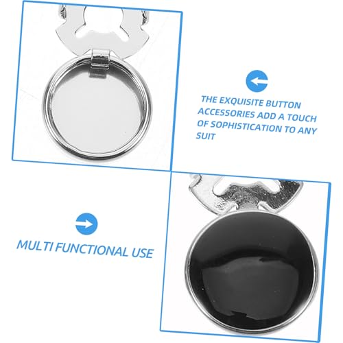 TOPPERFUN 2 Stück Manschettenknöpfe Herren Schwarz Kupfer Set Teilig Formal Manschettenknöpfe und Hemdknöpfe für Smoking Business Hochzeit und Besondere Anlässe von TOPPERFUN