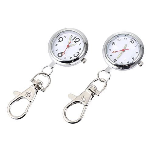 TOPPERFUN 2 Stücke Multifunktions Taschenuhren Schlüsselanhänger für Krankenschwestern Ärzte Leicht Robust mit Leuchtendem Design von TOPPERFUN