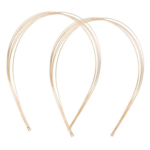 TOPPERFUN 2 Stück Multi Layered Metall Haarreifen Damen Dünn Verstellbar Schlank Bequem Rutschfest Stilvoll Vielseitig für Alltag und Festliche Anlässe von TOPPERFUN