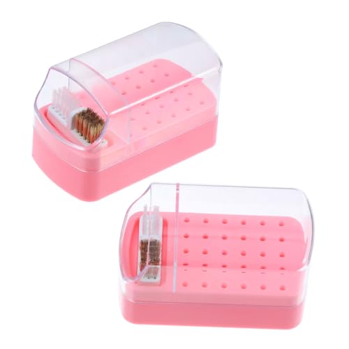 TOPPERFUN 2stücke Nagelbohrerhalter Nagelbohrer-organizer-etui Nagelbohrer-reinigungsbürstenbox Aufbewahrungsbox Für Maniküre-werkzeughalter Tragbares Nagelwerkzeug-organizer von TOPPERFUN