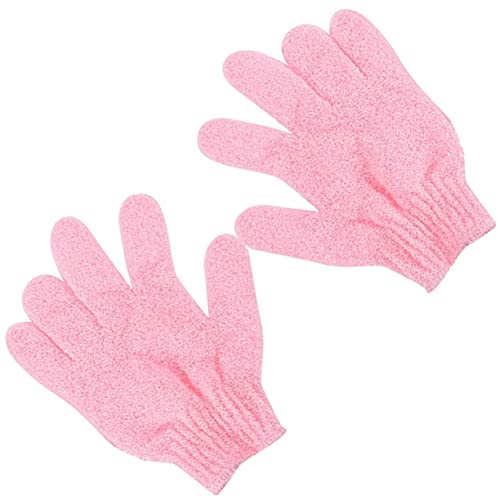 TOPPERFUN 2 Stück Pack Peeling Duschhandschuhe aus Nylon Exfolierende Bad Handschuhe für Männer für Sanfte und Hautpflege von TOPPERFUN