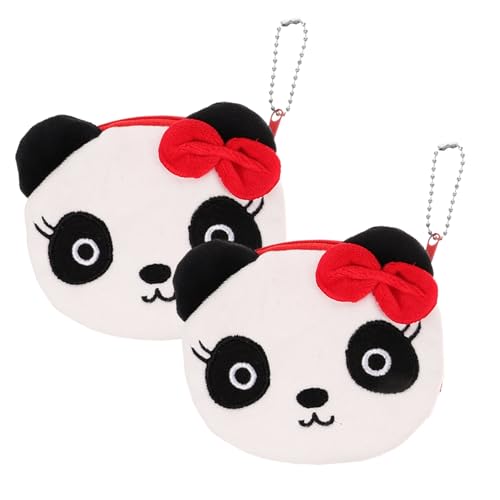 TOPPERFUN 2 Stück Panda Geldbörse Weiche Clutch mit Reißverschluss Großer Stauraum für Münzen und Kleinigkeiten Portemonnaie von TOPPERFUN