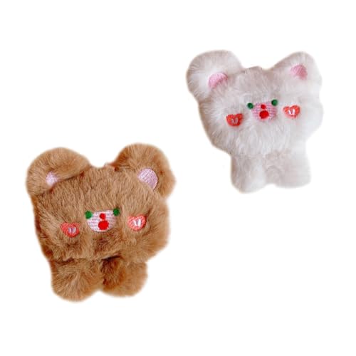 TOPPERFUN 2stücke Bär Brosche Für Kleidung Cartoon Brosche Für Mützen Plüsch Für Rucksäcke Tierbären Für Taschen Zubehör Dekoration von TOPPERFUN