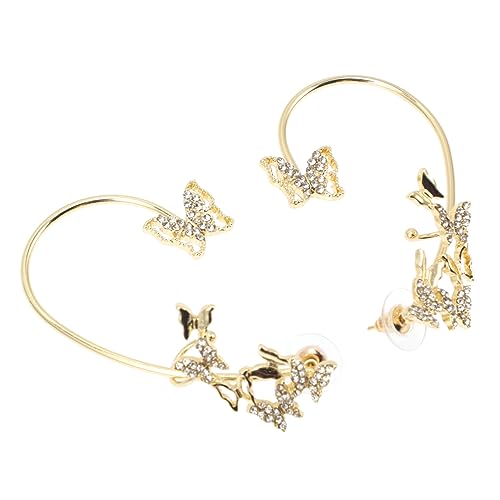 TOPPERFUN 2 Stück Rhinestone Ohr mit Ohrhänger für Damen Modisches Ohrschmuck für Besondere Anlässe Langlebig und von TOPPERFUN